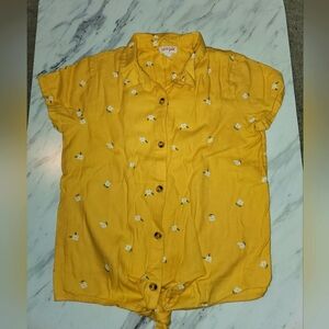 Girl Cat and Jack Floral Shirt Size 10/12